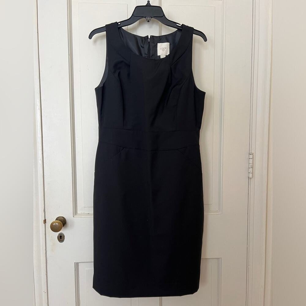 J.Crew Factory black tailored shift dress in lightweight wool - 12 - Picture 5 of 6